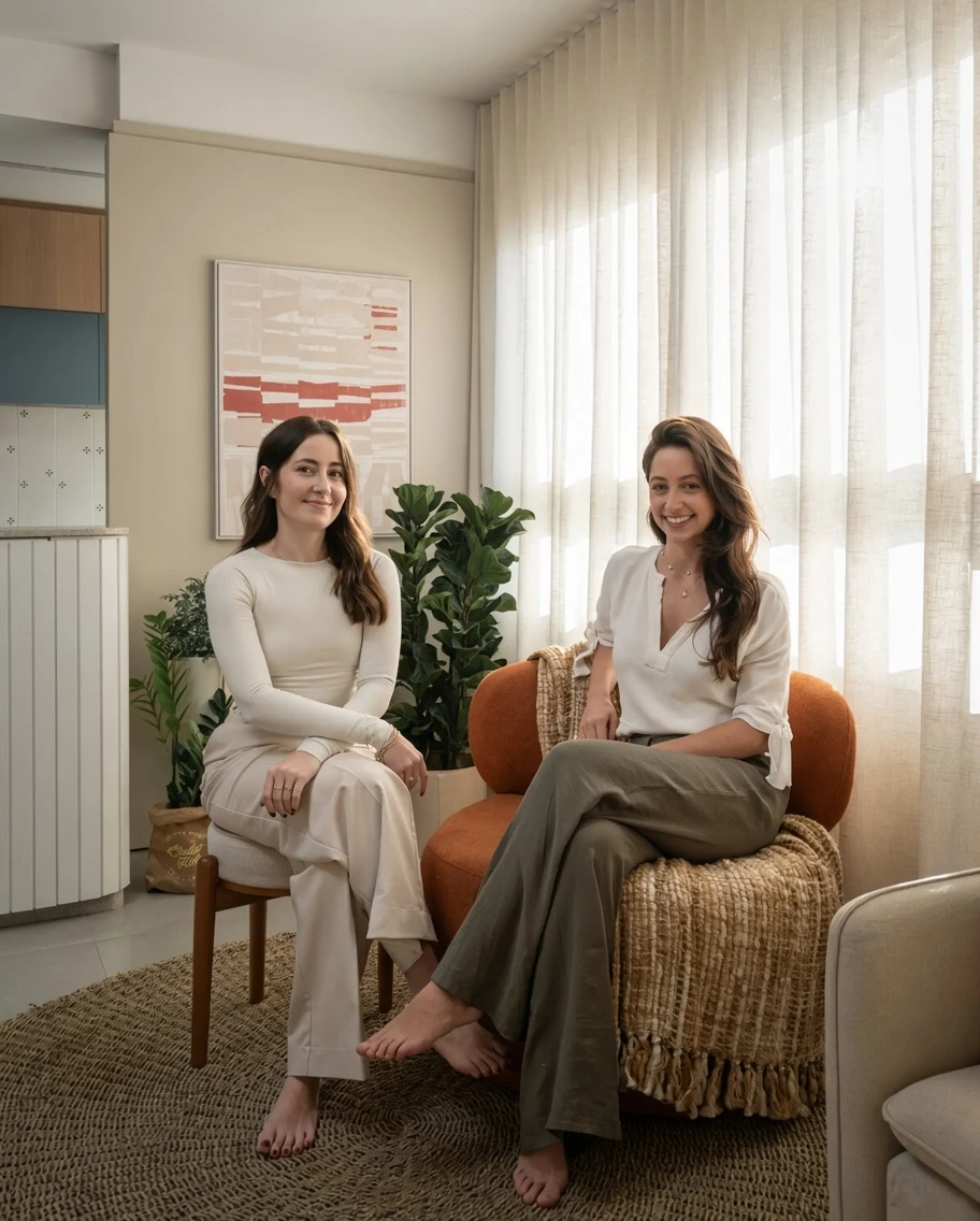 Bruna Rocha e Julia Sala, fundadoras da BOHO Arquitetura