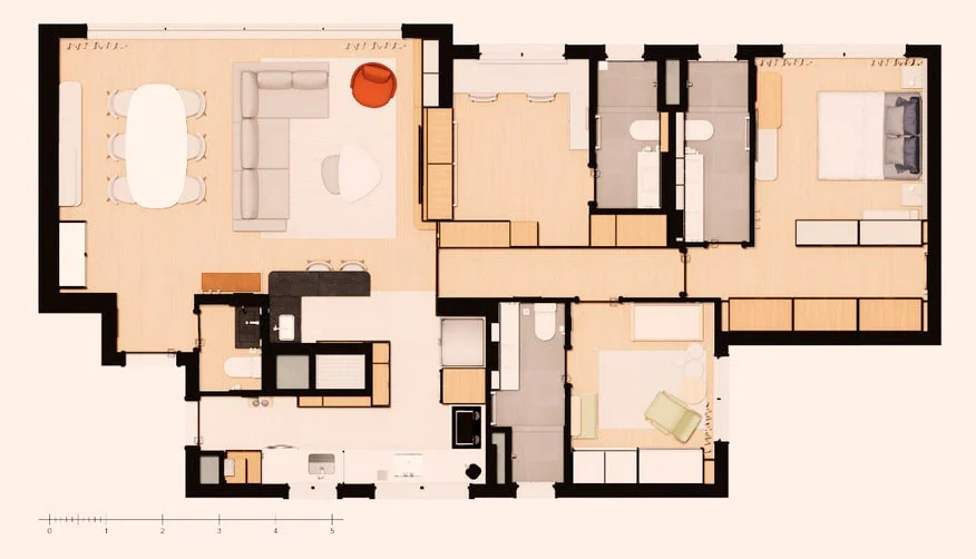 Apartamento BM — planta do projeto